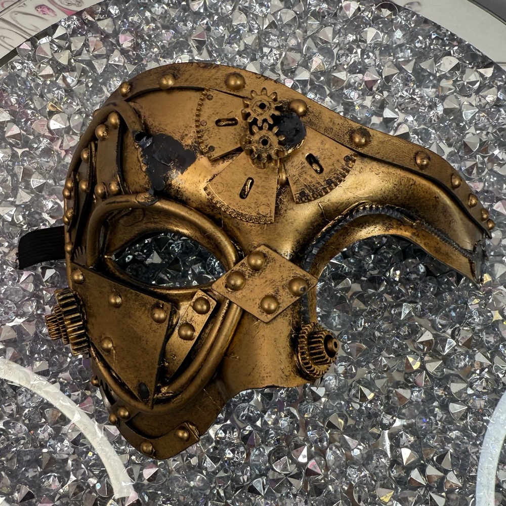Face mask Gold Half Face Mask Halloween dress up